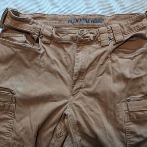 Duluth Trading Co Men's Flex Fire Hose Cargo Pants - Brown